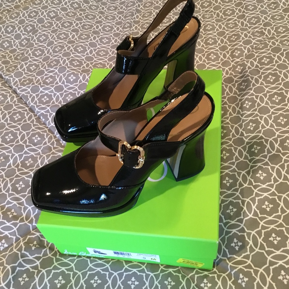 Sam Edelman Jildie black patent, size 9M
